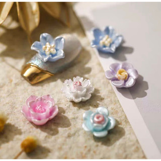 Set 100 charms hoa trang trí móng
