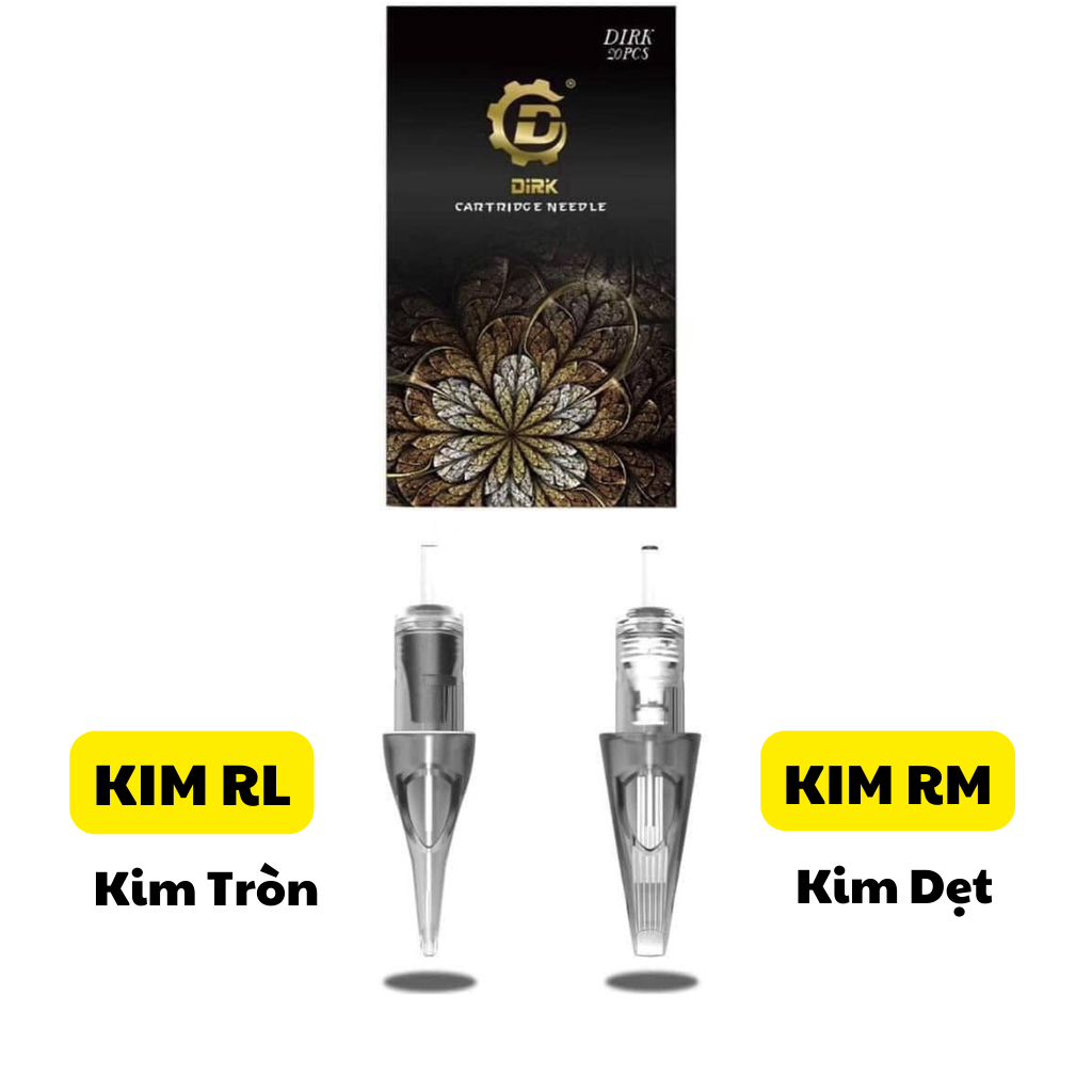 Kim Xăm Máy Pen Dirk Kim 15, Kim Đạn Phun Xăm Tatoo Sắc Bén  Ít Sát Thương Hàng Chính Hãng