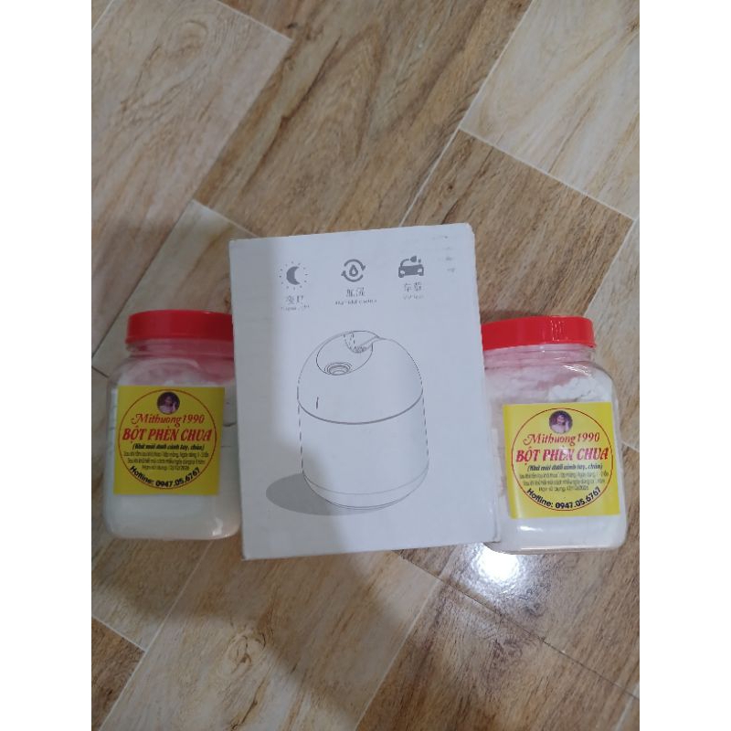 Siêu sales 2 hộp 400g Bột Phèn chua chưng cất tặng 1 máy xông hơi