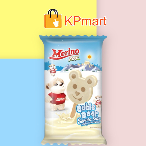 Kem gấu socola sữa Merino Kool Cutie Bear 64gr
