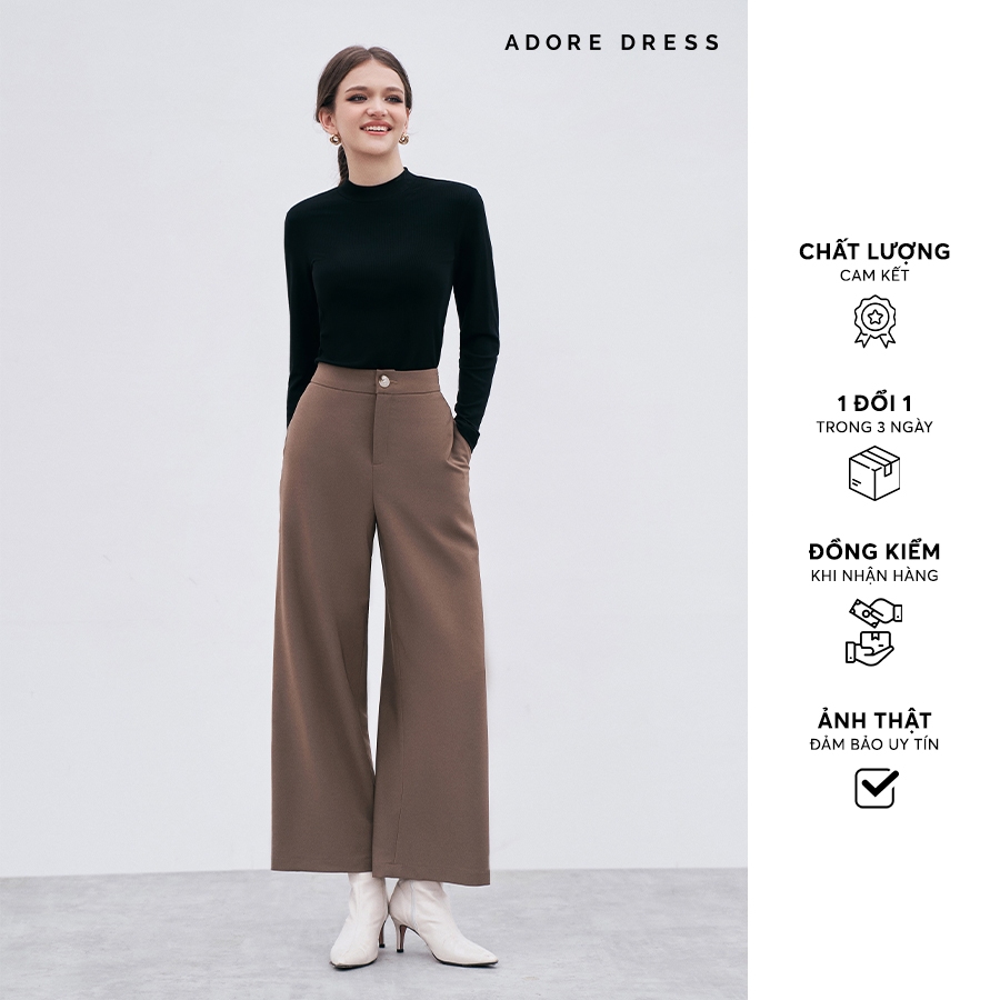 Quần Culottes tuytsy nâu rêu 312TR20251 ADORE DRESS