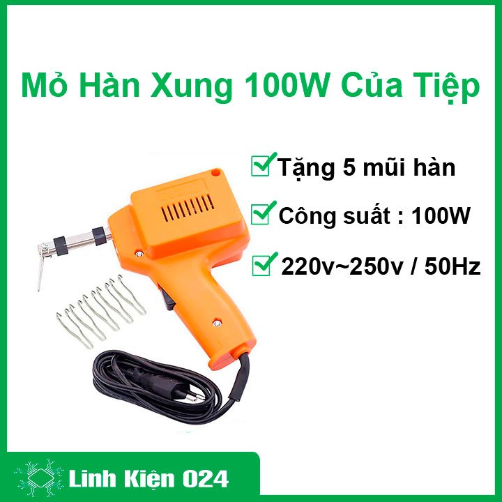 Mỏ hàn xung 100W của Tiệp ( tặng 5 mũi hàn)