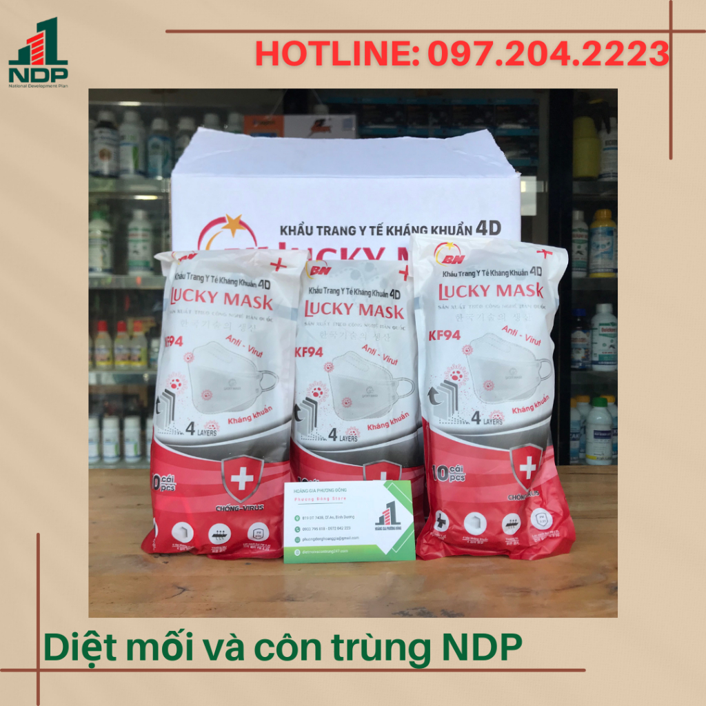 COMBO 5 bịch khẩu trang KF94 bịch 10 cái