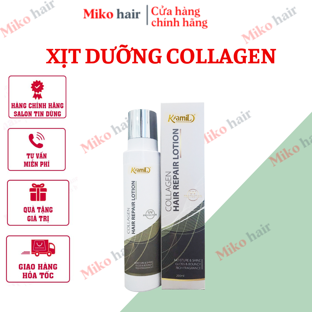 Xịt dưỡng tóc collagen KAMI giúp bảo về và chăm sóc tóc trước khói bụi và ánh nắng mặt trời Mikoshop