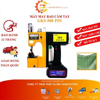 Máy khâu bao cầm tay chạy pin GK9-500 may nhiều loại bao nhỏ gọn tiện lợi > pin sạc nhanh
