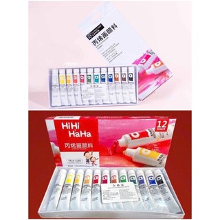 Set bột vẽ cọ bản chính hãng 12 màu chuyên dụng làm nail
