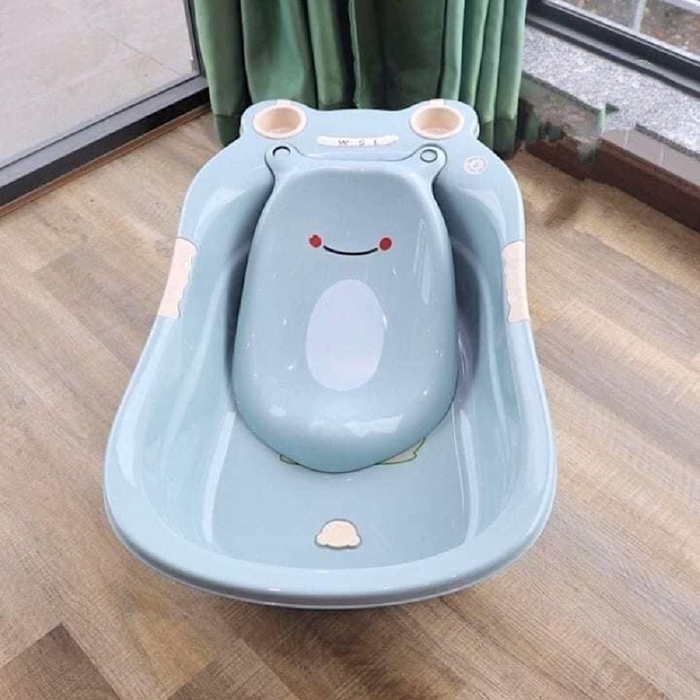 Chậu tắm Hokori hình ếch đa năng có kèm máng nằm cho bé