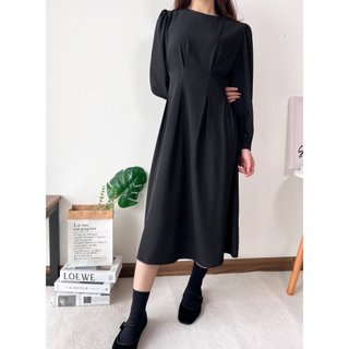 Đầm pintuck trang nhã phong cách Hàn Quốc