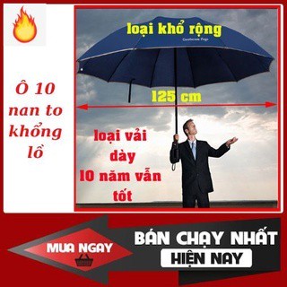 Ô Dù Che Mưa To Tán Rộng 125cm, Dù Gấp Gọn 10 Nan 2 Lớp Che Nắng Mưa Cỡ Lớn Tự Động Cầm Tay Chống Thấm