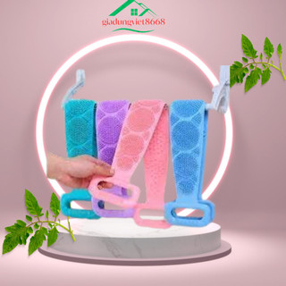 Dây Chà Lưng 2 mặt Bằng Silicone mẫu mới - Đai chà lưng tắm cọ lưng silicon siêu sạch