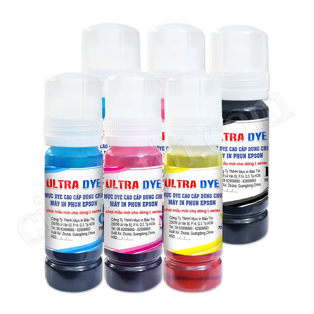 MỰC EPSON ULTRA DYE LỌ 70 - 100ML Chai nắp mới cho dòng Epson L series