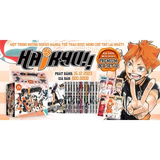 Truyện tranh: boxset haikyu!! bộ 15 cuốn - kèm bìa áo uv + bìa áo metaliz