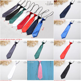 ĐỦ MÀU Cà vạt nam nữ bản nhỏ 6*26cm - cavat vạt thắt sẵn