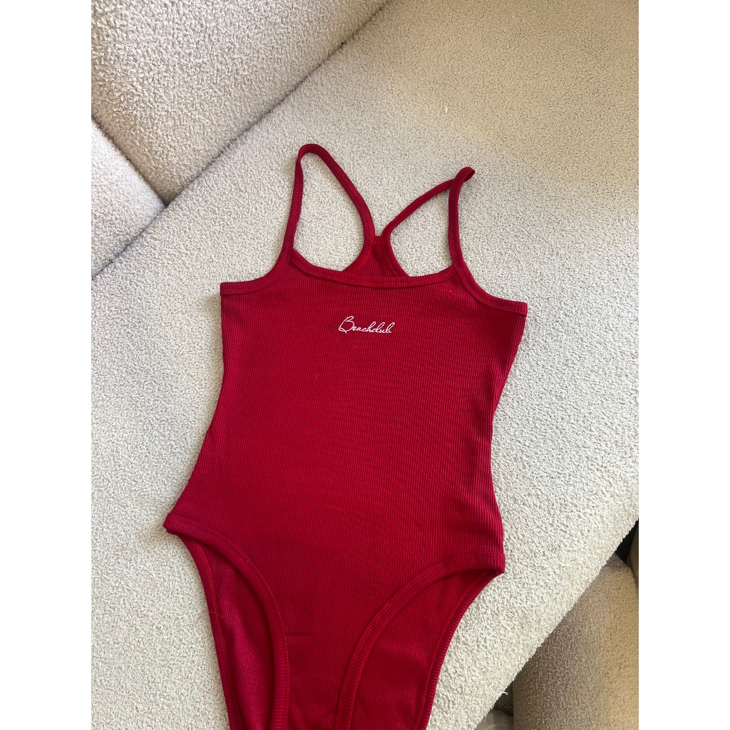 Beachclub-bodysuit 2 dây thêu