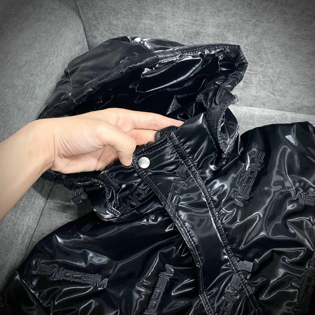 Áo khoác phao bạc nam nữ, Áo phao bóng dập vân chữ Wecome trần bông lót gió 3 lớp mũ phong cách hot trend 2023