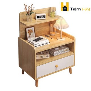 Tủ đầu giường kèm kệ để đồ tiện lợ - kệ đầu giường lắp ghép decor mẫu mới bền đẹp