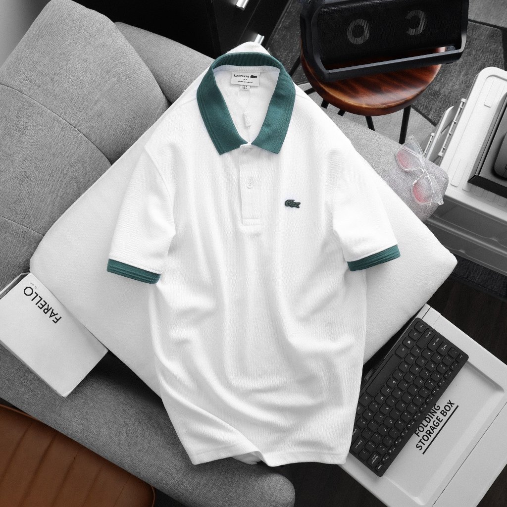 Áo Thun Nam POLO REGULAR LACOSTE BASIC - Vải COTTON PIQUET Dệt Kim mềm mịn Xịn Mát Cao Cấp DV Chuẩn Hãng