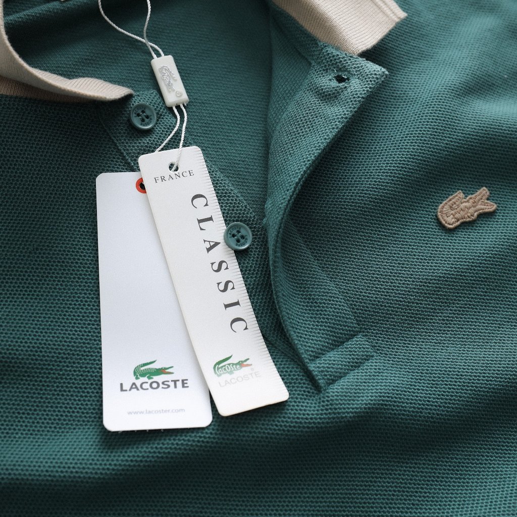 Áo Thun Nam POLO REGULAR LACOSTE BASIC - Vải COTTON PIQUET Dệt Kim mềm mịn Xịn Mát Cao Cấp DV Chuẩn Hãng