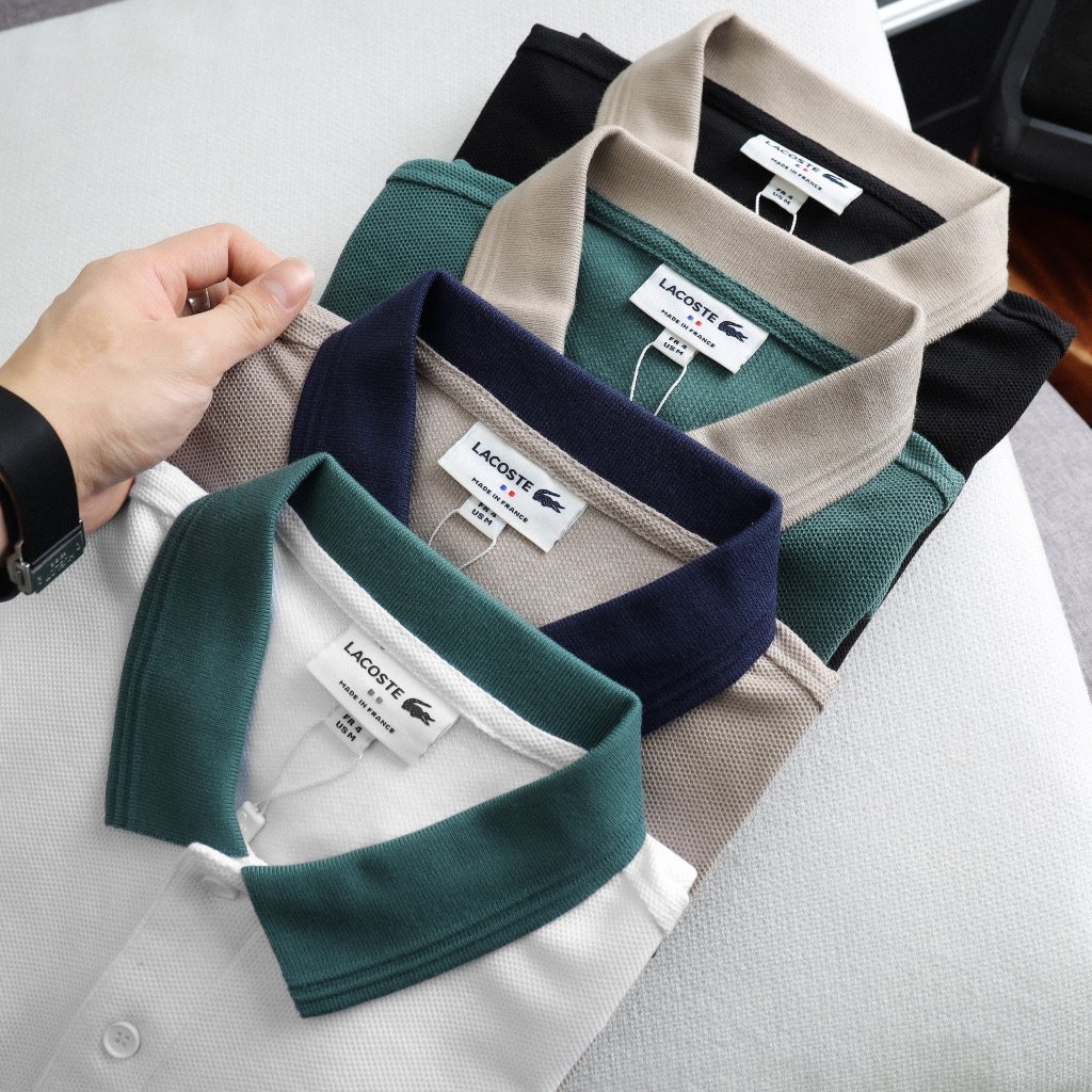 Áo Thun Nam POLO REGULAR LACOSTE BASIC - Vải COTTON PIQUET Dệt Kim mềm mịn Xịn Mát Cao Cấp DV Chuẩn Hãng