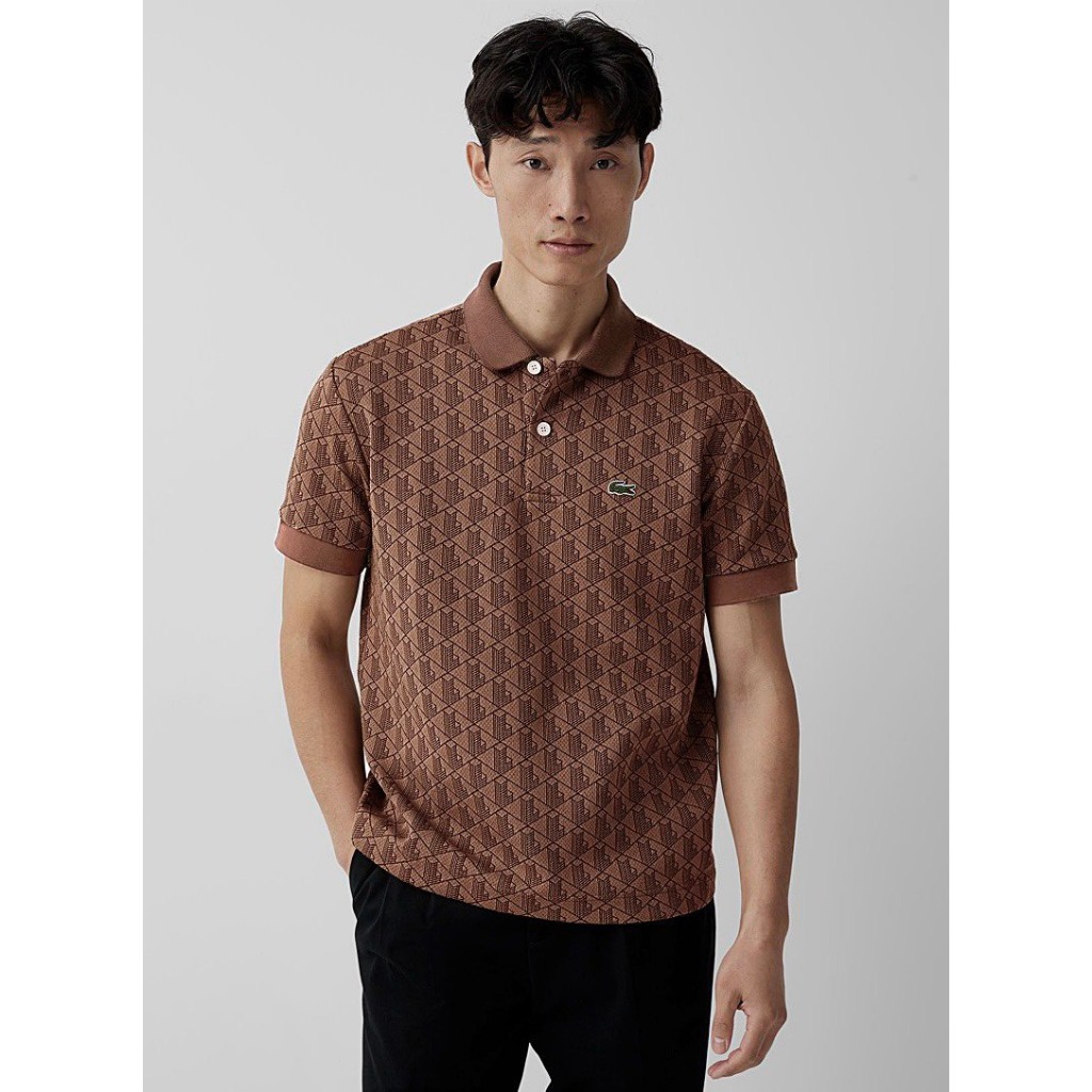 Áo Thun Nam POLO SLIMFIT HỌA TIẾT LACOSTE BASIC - Vải COTTON PIQUET Dệt Kim mềm mịn Xịn Mát Cao Cấp DV Chuẩn Hãng