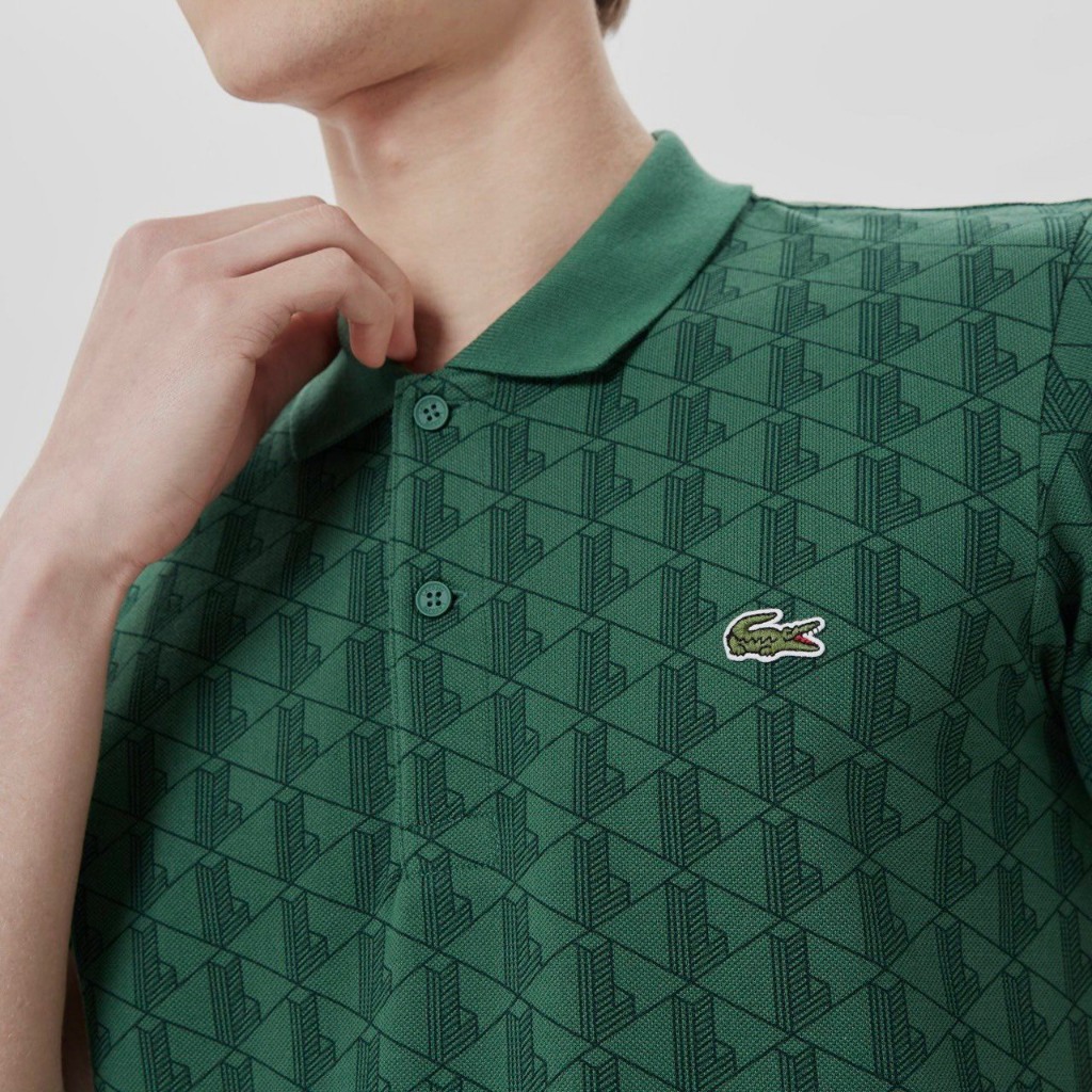 Áo Thun Nam POLO SLIMFIT HỌA TIẾT LACOSTE BASIC - Vải COTTON PIQUET Dệt Kim mềm mịn Xịn Mát Cao Cấp DV Chuẩn Hãng