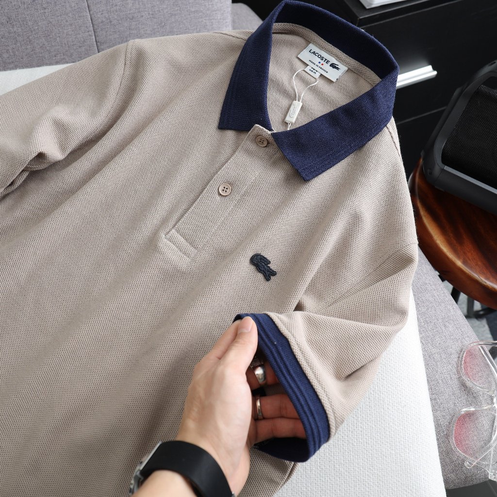 Áo Thun Nam POLO REGULAR LACOSTE BASIC - Vải COTTON PIQUET Dệt Kim mềm mịn Xịn Mát Cao Cấp DV Chuẩn Hãng