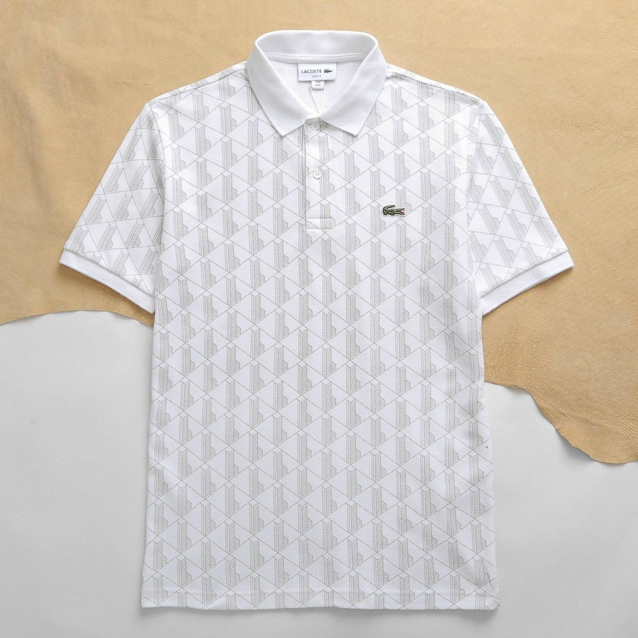 Áo Thun Nam POLO SLIMFIT HỌA TIẾT LACOSTE BASIC - Vải COTTON PIQUET Dệt Kim mềm mịn Xịn Mát Cao Cấp DV Chuẩn Hãng