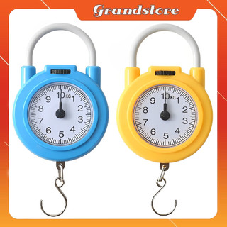 Cân cầm tay mini 10kg móc treo lò xo cơ học đồng hồ kim, cân 10kg nhà bếp đi chợ xách tay cân hàng hóa hành lý thực phẩm