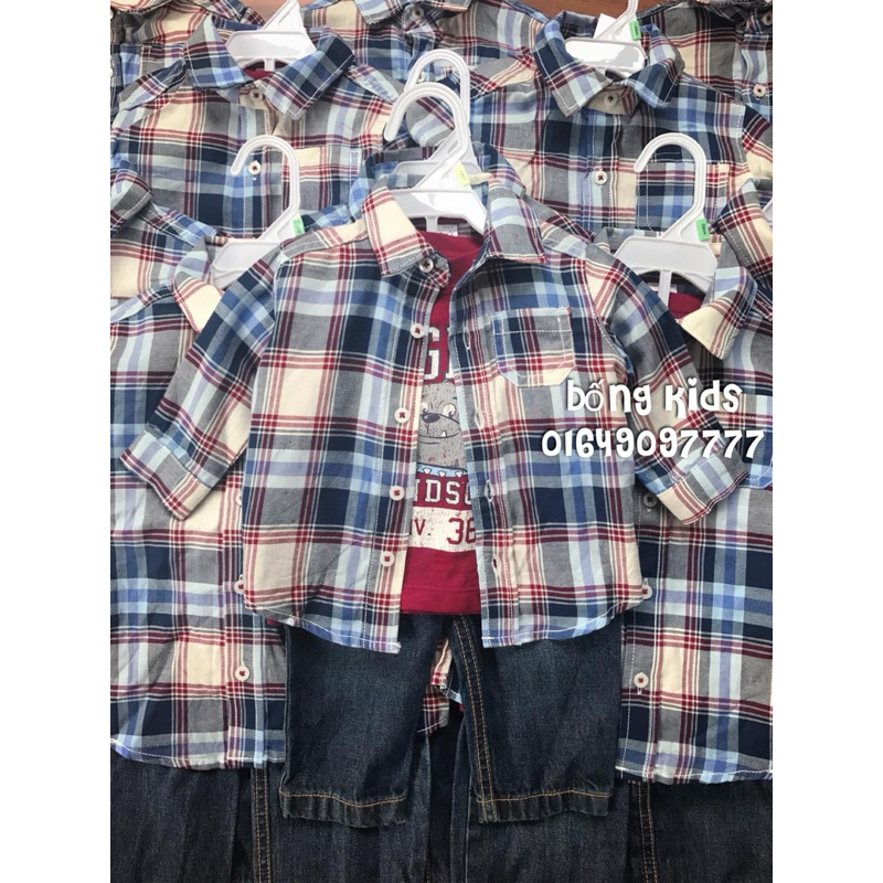 Set 3 Món Bé Trai Sơ Mi+Áo Pull Jean CT