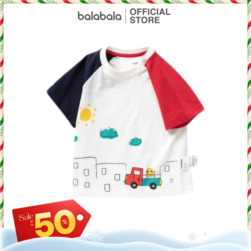Áo thun ô tô nhiều màu đi học BALABALA - BABY dành cho bé trai 200222117102
