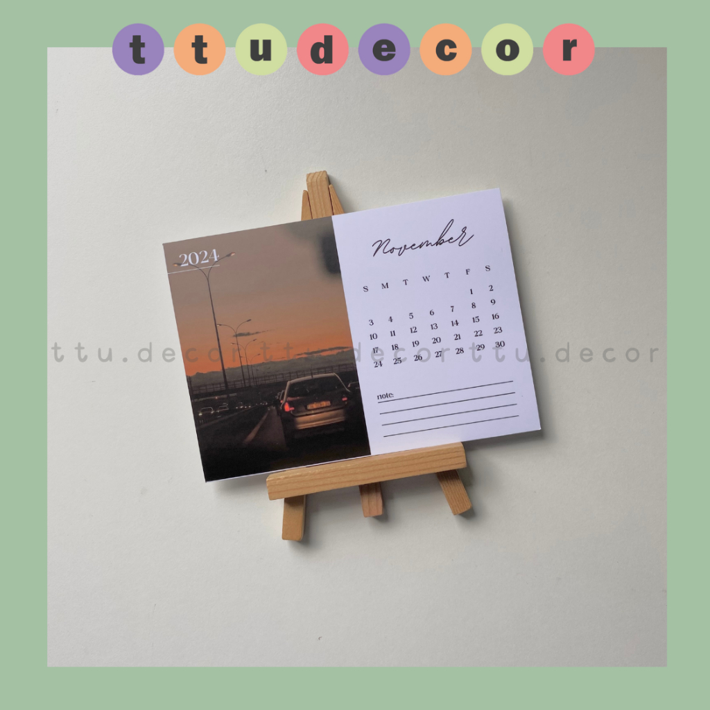 Lịch 2024 in ảnh theo yêu cầu đế gỗ - ttu.decor