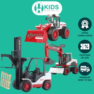 Xe đồ chơi ô tô công trình xây dựng máy xúc, xe nâng hạ cỡ lớn chạy đà X KIDS loại mới có đèn nhạc cho bé