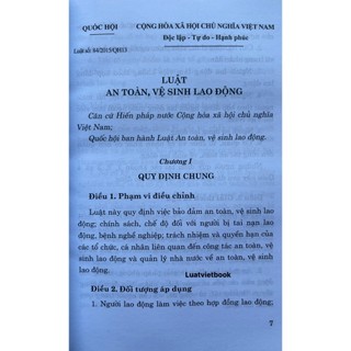 Sách - Luật An Toàn, Vệ Sinh Lao Động (Hiện Hành)