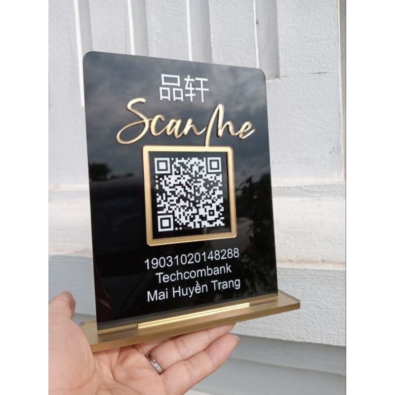 Biển mã QR đẹp sang trọng. Sản xuất theo yêu cầu, đáp ứng được số lượng lớn, giá sỉ.