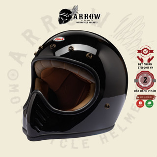 Mũ bảo hiểm fullface Raw arrow shop Vintage III nón bảo hiểm ff chất lượng cao