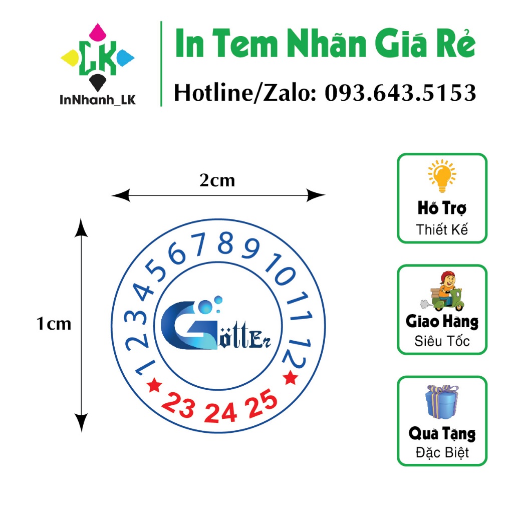 In tem bảo hành, tem vỡ dai, vỡ giòn, tem niêm phong theo yêu cầu