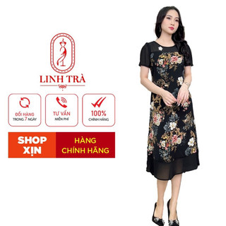 Đầm Trung Niên Linh Trà ( TM2147 ) từ 45-75kg thiết kế sang trọng, Đầm tặng mẹ, tặng bà Đầm đi tiệc [ LINHTRA ]