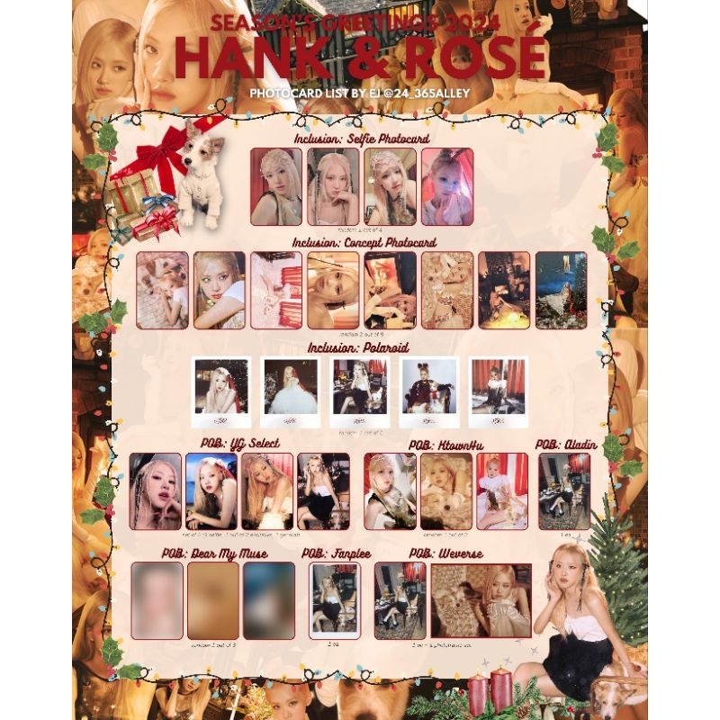 Sẵn - Set quà Rosé 2024 Season's Greetings From HANK & ROSÉ