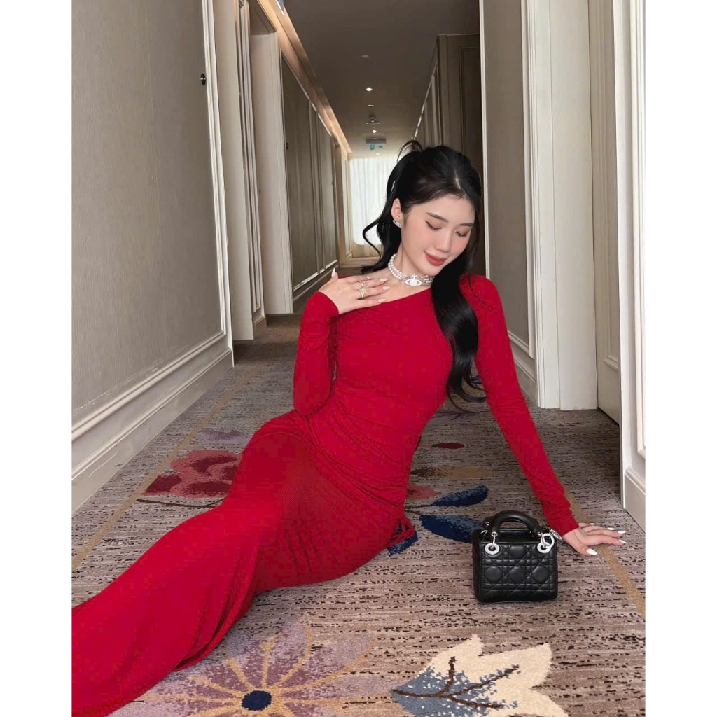 Đầm body rút dây eo