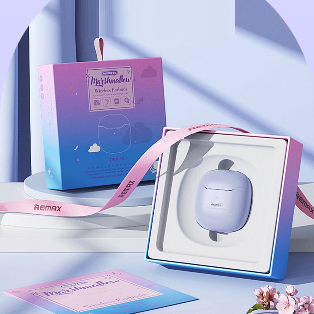 Tai Nghe Bluetooth Remax TWS-19_Marshmallow Series_Tai nghe nhét tai không dây có mic đàm thoại | BigBuy360 - bigbuy360.vn