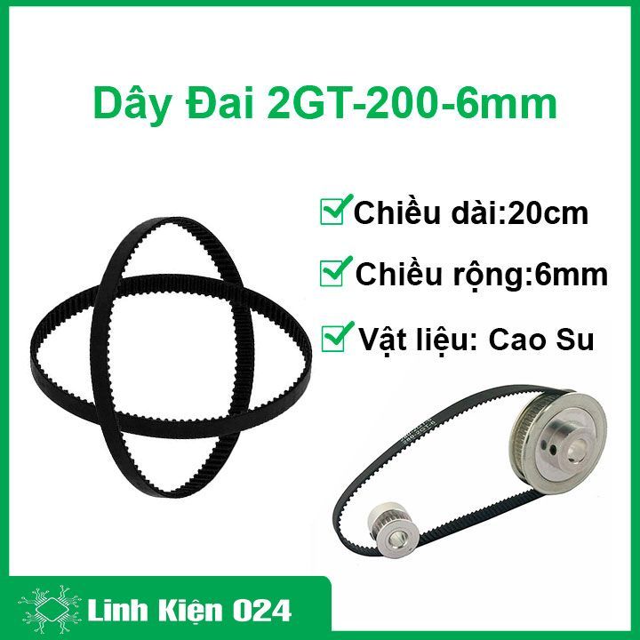 Dây đai 2GT-200-6mm