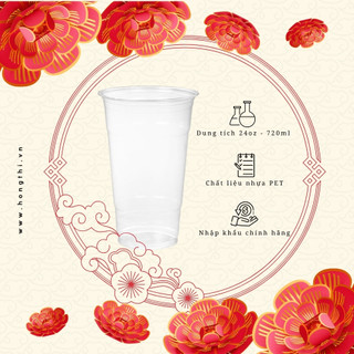 Ly nhựa 24oz-720ml (Pet Cup 24oz) - 50 cái / cây - HÀNG NHẬP KHẨU
