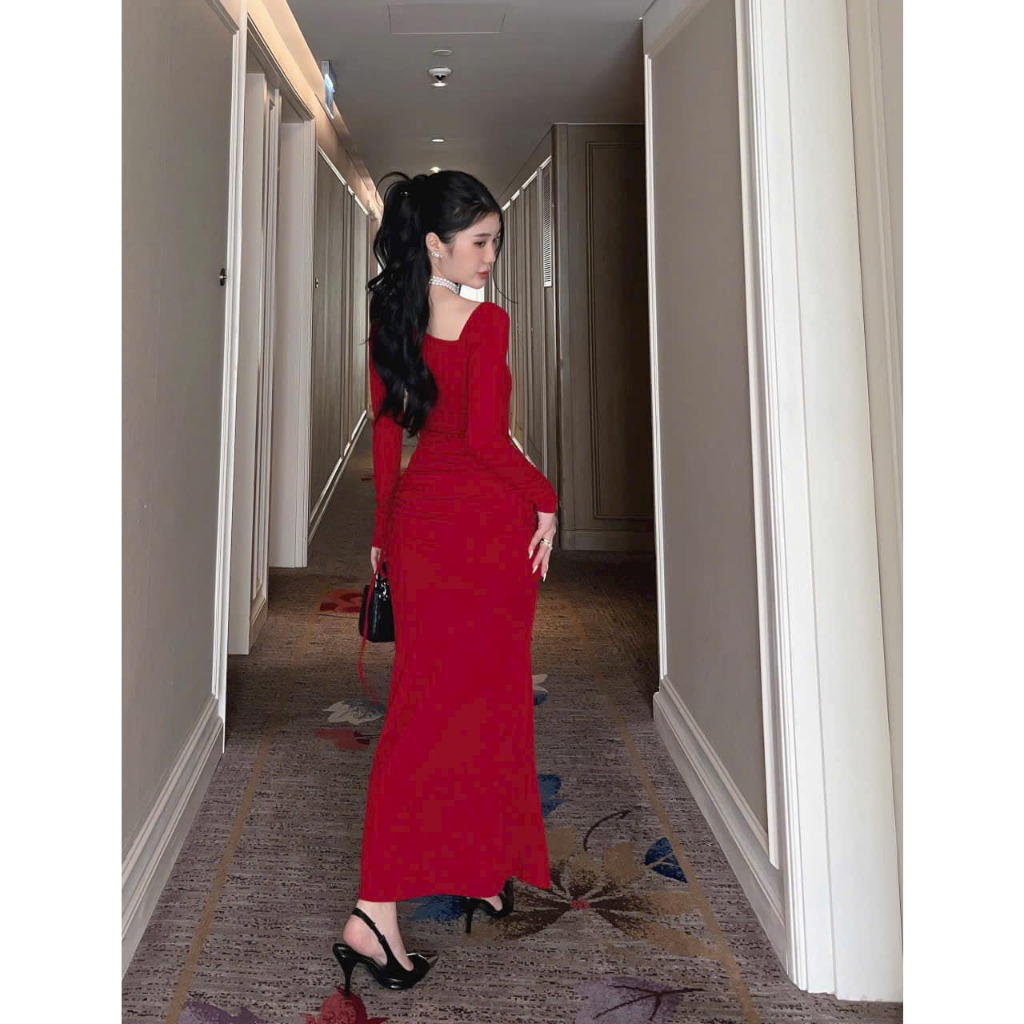 Đầm body rút dây eo