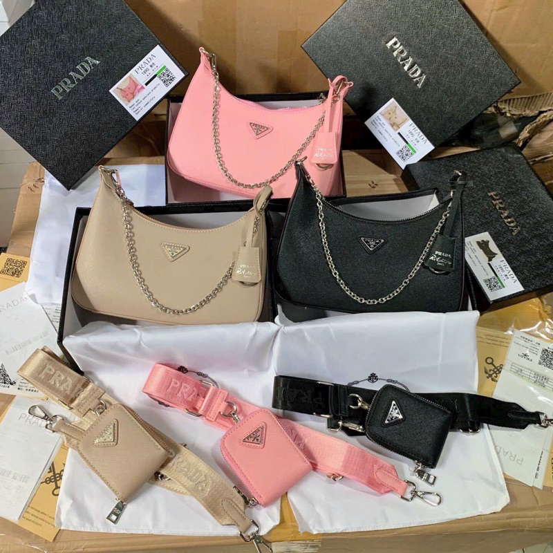SET TÚI PRADA MULTI POCHETTE PRADA KẸP NÁCH KÈM  FULLBOX