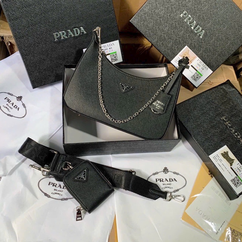 SET TÚI PRADA MULTI POCHETTE PRADA KẸP NÁCH KÈM  FULLBOX