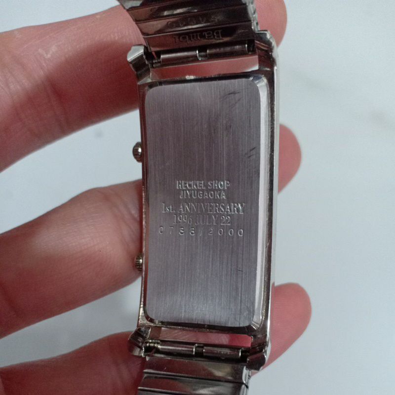 Đồng hồ si nam nữ mặt vuông tank dài hiệu HECKER hoạt động 2 máy độc lạ hàng sưu tầm độ mới cao 92%