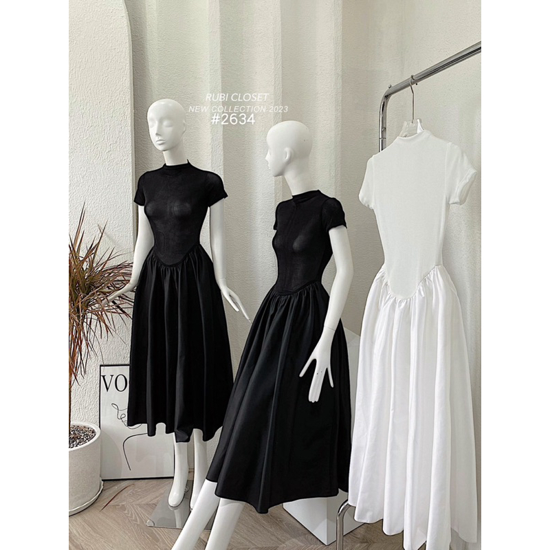 Váy liền thân bồng xoè