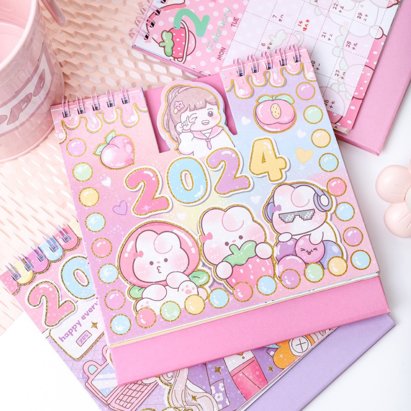 Lịch Để Bàn Hoạt Hình Năm Mới 2024 Nhiều Mẫu