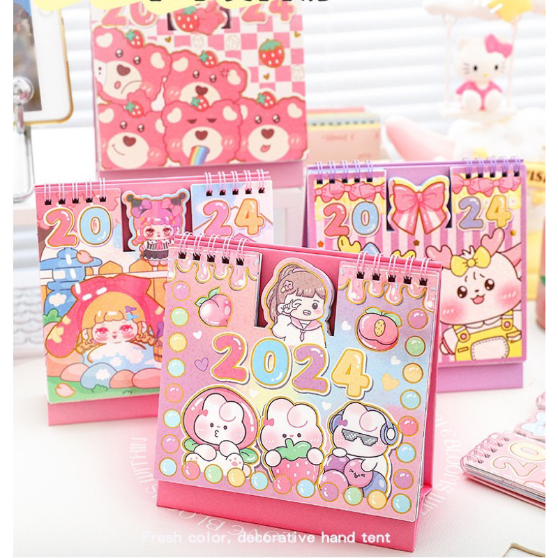Lịch Để Bàn Hoạt Hình Năm Mới 2024 Nhiều Mẫu