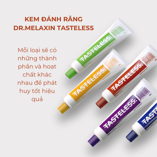 Kem Đánh Răng Hỗ Trợ Giảm Cân, Thèm Ăn Tasteless by Dr.Melaxin 100g